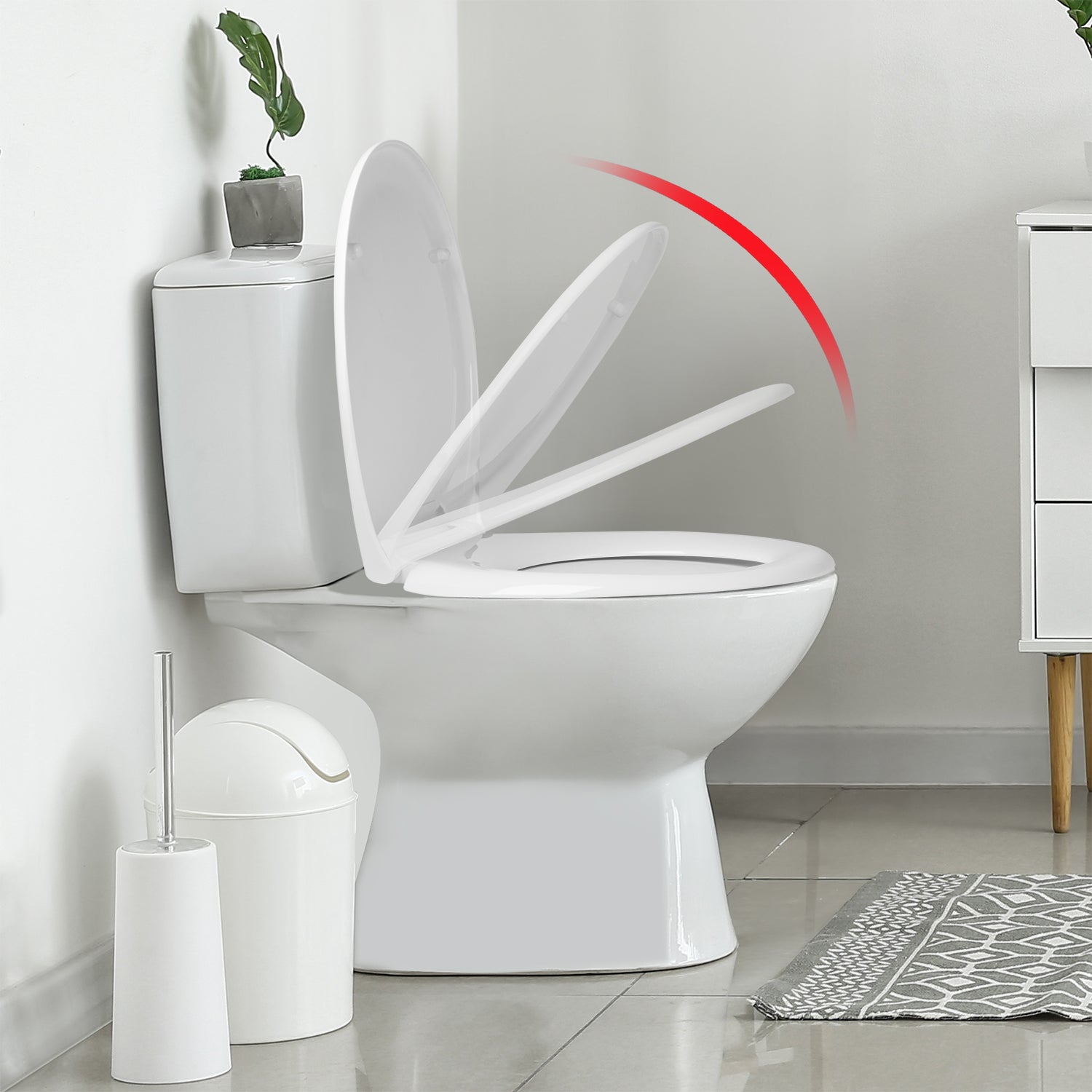 VESTIAMO CASA - Copriwater Bianco Soft Close 38x45 cm